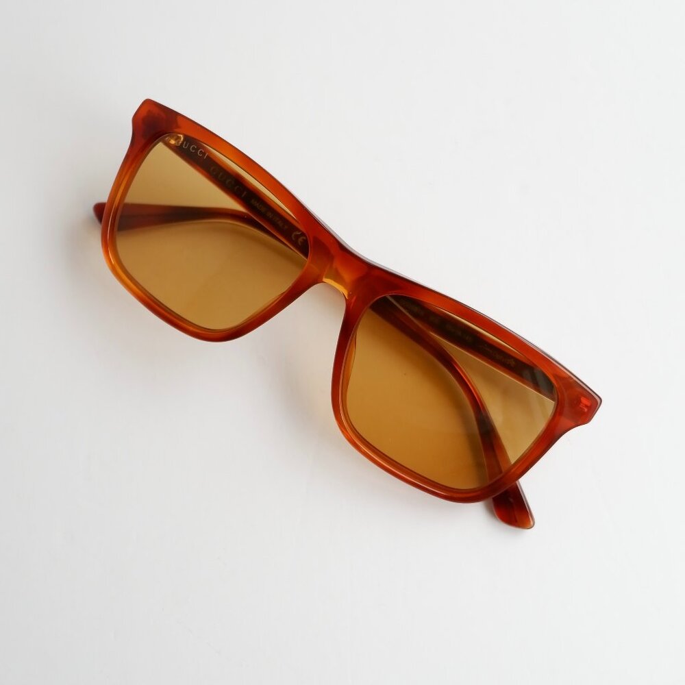 Authentic Preowned Gucci Brown Square Frame Acetate Sunglasses